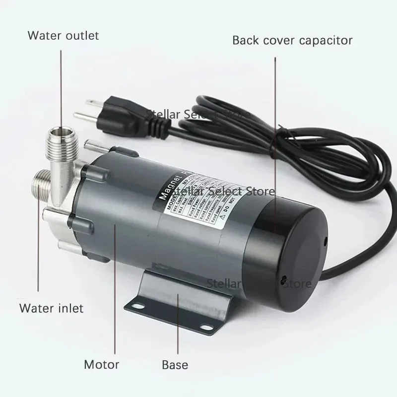 MP-15RM Small Circulating Magn-etic Pu-mp Corrosion-Resi-stant And High-Temperature Fo-od-Grade Stainles-s Steel Water Pu-mp