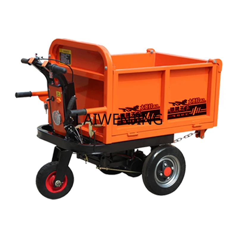 

LYN construction site electric trolley pulling manure handling breeding and transportation flat dump truck