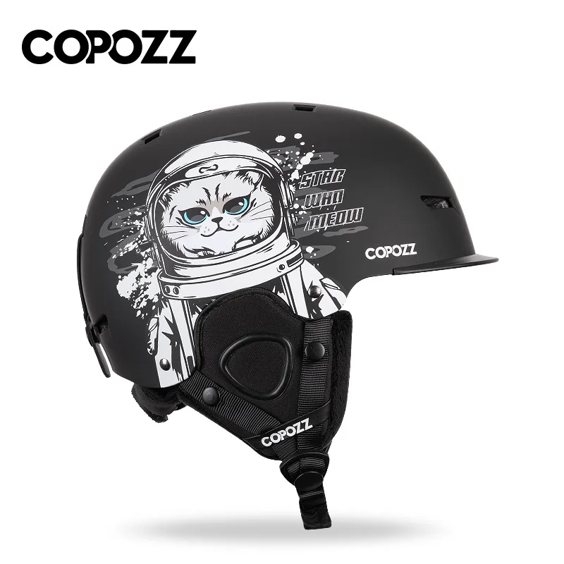 COPOZZ New Unisex Ski Helmet Certificate Half-covered Anti-impact Skiing Helmet For Adult and Kids Snow Safety Snowboard Helmet