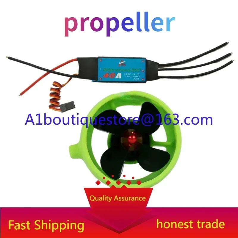 

Underwater Thruster12v 24v 20a Brushless Motor 4 Blade Propeller Propulsion 30-200w Parts for Rov Rc Tug Boat