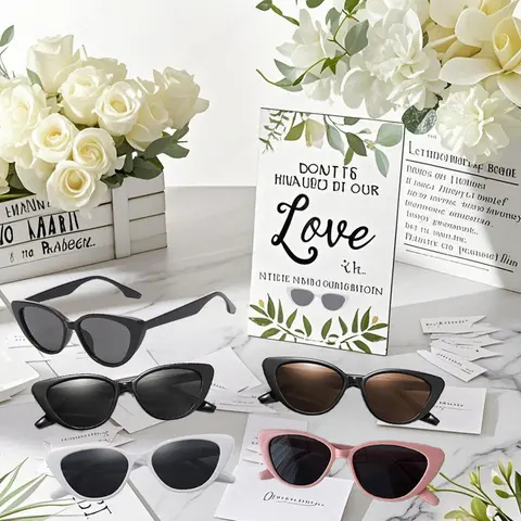 12–100 st. Cat Eye-solglasögon, stora bröllopssolglasögon för gäster, retro premiumsolglasögon, möhippa, presenttillbehör 10 best sales bröllopsgodisar - №10