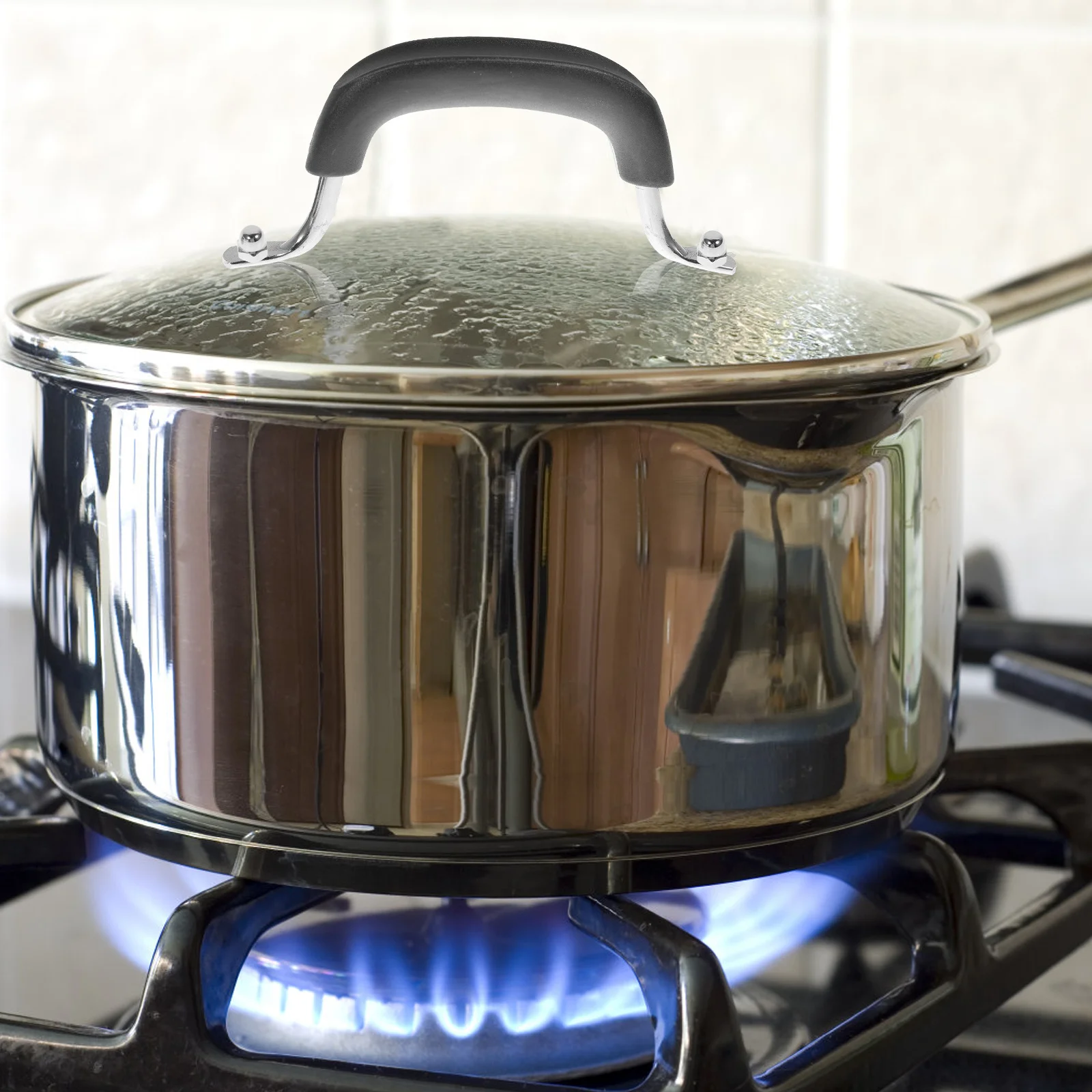 

4Pcs Pot Lid Handle Replacement Heat Resistant Pot Cover Grip Knob for Kitchen Cookware Stainless Steel Pan Cover Handle