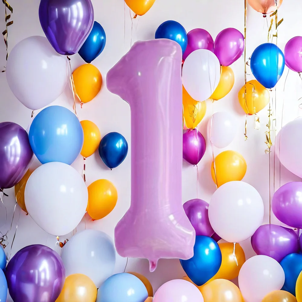 40Inch Number Balloons Aluminum Foil Balloon Party Supplies 0-9 Baby Shower Birthday Living Room Decors Party Balloon