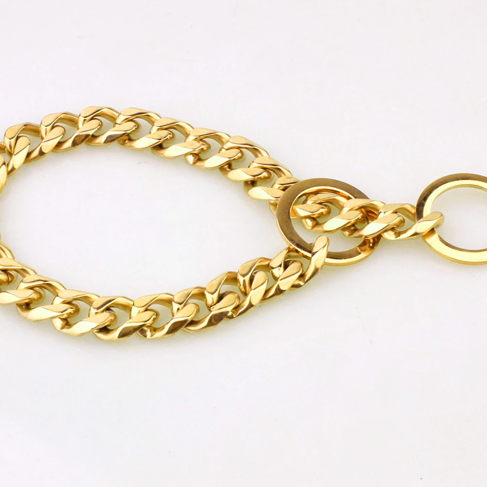 

1Pcs Pet Large Dog Chain Stainless Steel Training Collar Rose Gold Plated Strong Heavy Duty Polished Surface Smooth Comfortable