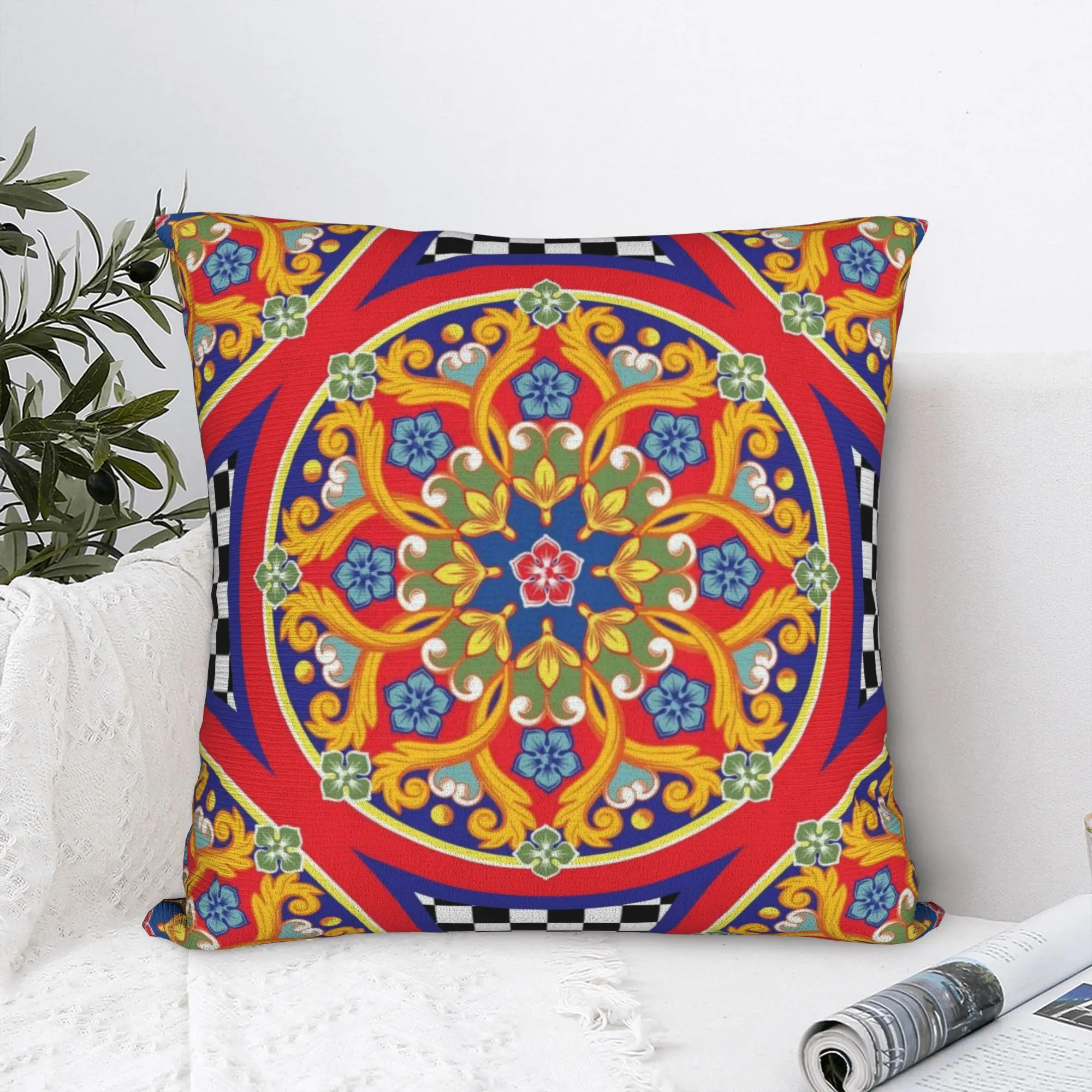 Italy Cute Print Sicilia Sicily Pillow Case  Comfy Pillow Cover Fashion Pillowcases For Office Car Home Decor