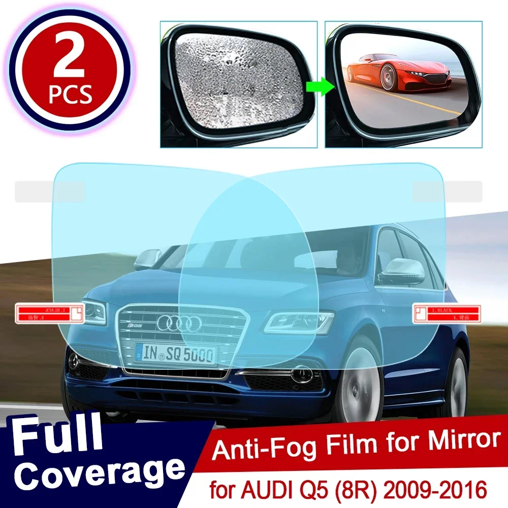 

for AUDI Q5 8R 2009~2016 Full Cover Anti Fog Film Rearview Mirror Rainproof Clear Anti-fog Films Car Accessories 2010 2012 2014