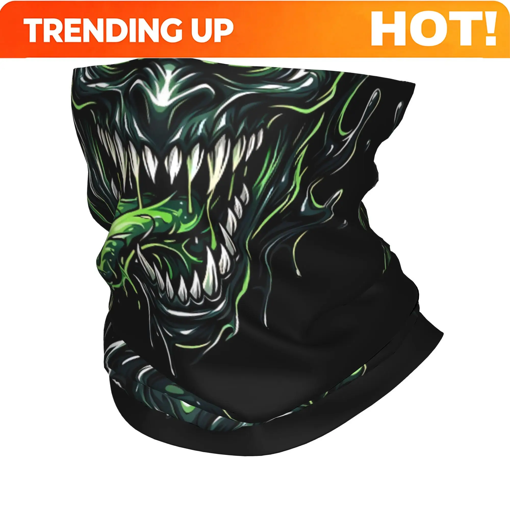 Customization Liquid Monster Scarf Neckerchief Neck Face Mask Polyester 2D Print Design