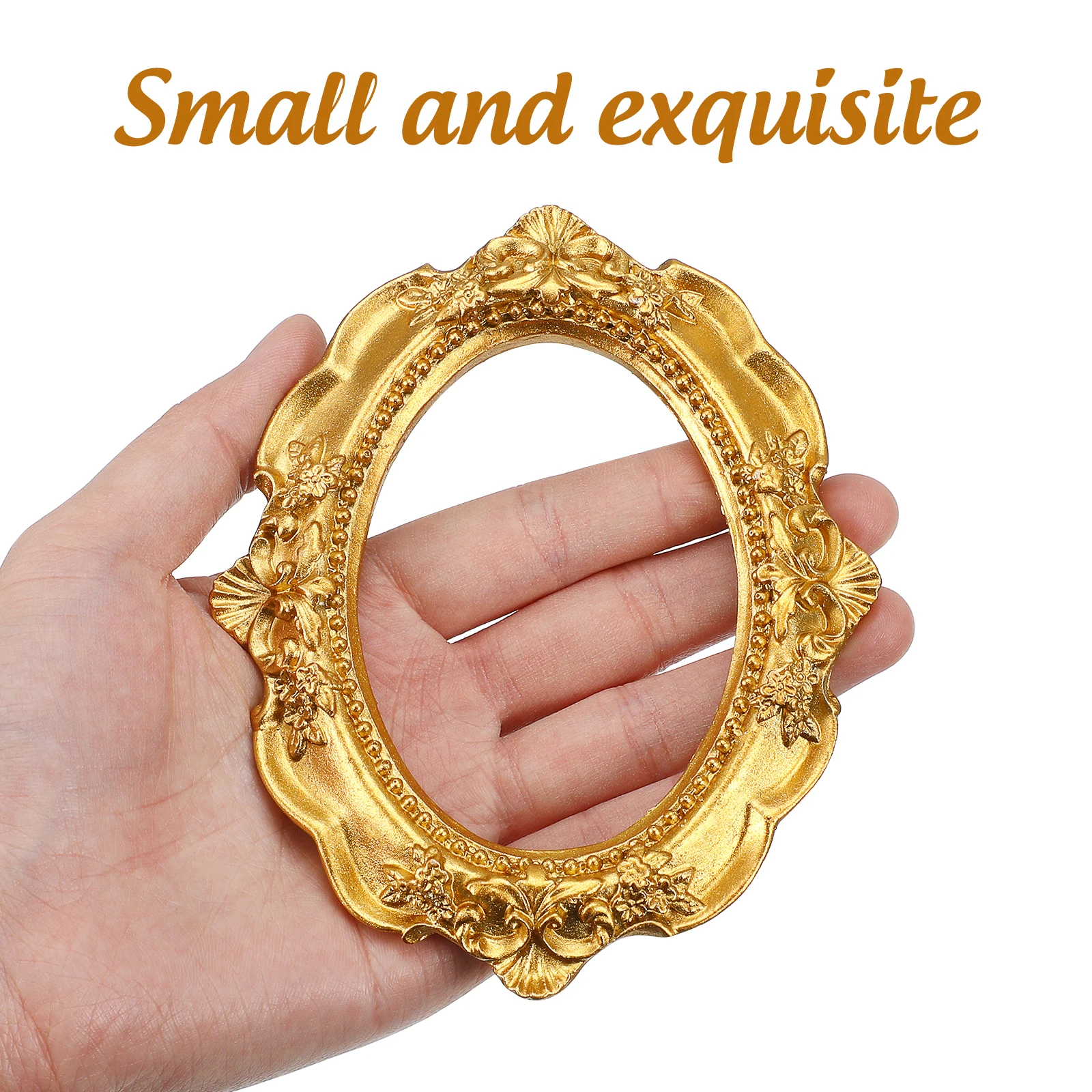 

5pcs Photo Frame Props Resin European Style Picture Frames Vintage Creative Decorative Home Furnishings Elegant Practical Coffee