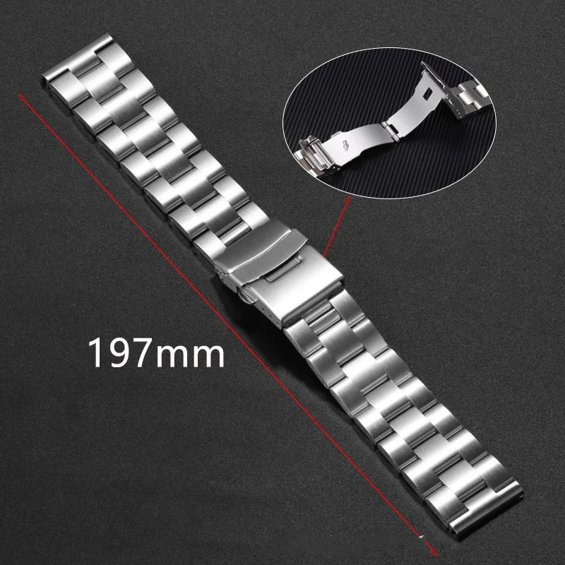 18mm 20mm 22mm 24mm 26mm Schnellverschluss Massives Edelstahl-Uhrenarmband Metallfaltschließe Uhrenarmband Ersatzarmband