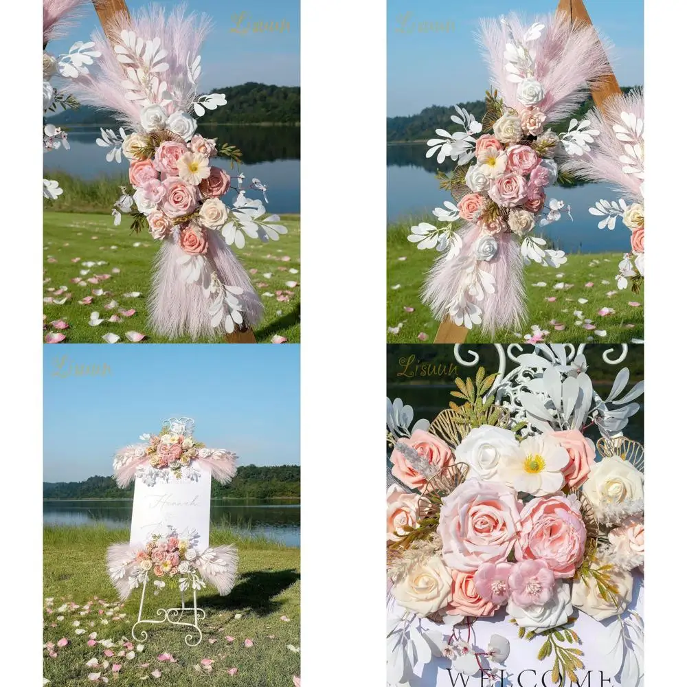 

Двойной набор - большой цветочный декор для свадебной арки в богемном стиле