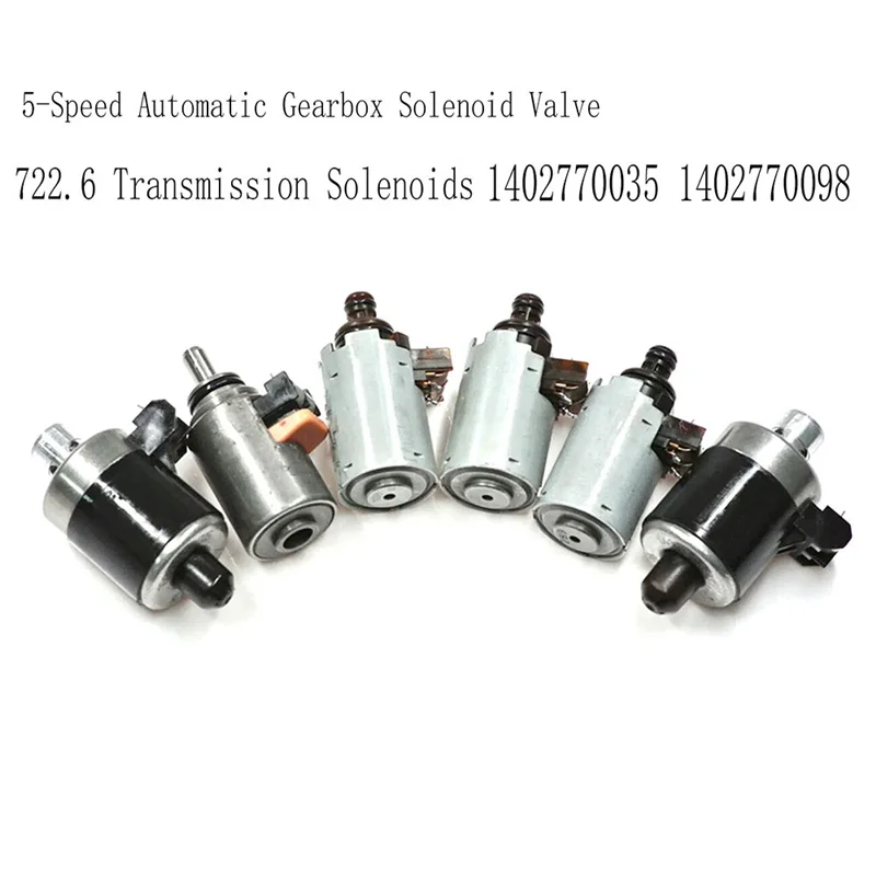 

A72Q-6PCS 722.6 Transmission Solenoids 5-Speed Automatic Gearbox Solenoid Valve For Mercedes Benz 1402770035 1402770098