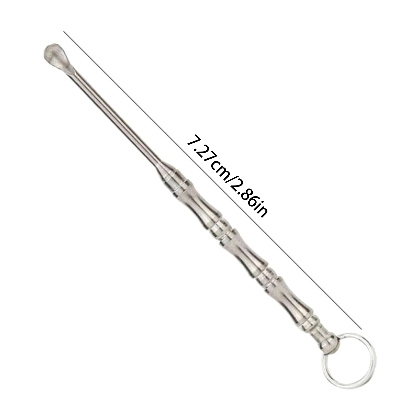 Cucharas de oreja Retro de latón de imitación de plata, herramienta portátil de limpieza de oídos, recogedor de cera, removedor de cera