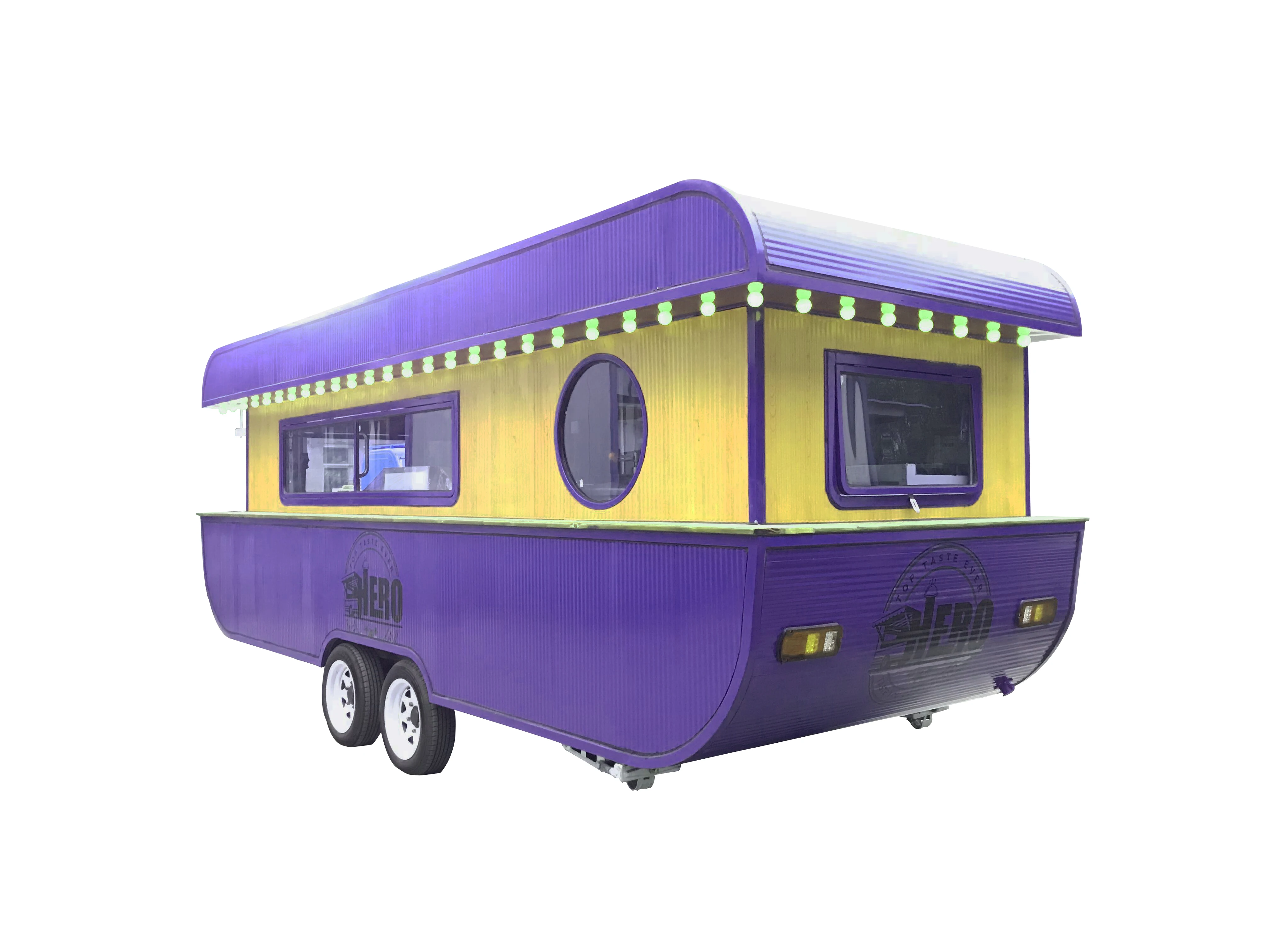 Fashion New Design Unique Rhombus Shape Mobile Fast Food Truck With Free Shipping By Sea