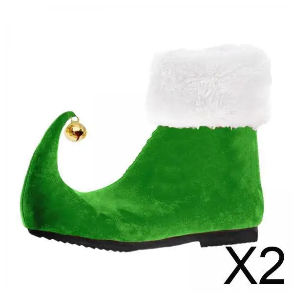 

2x Elf Shoes Novelty Elf Boots Elf Feet Slippers for Party Costume Supplies Holiday