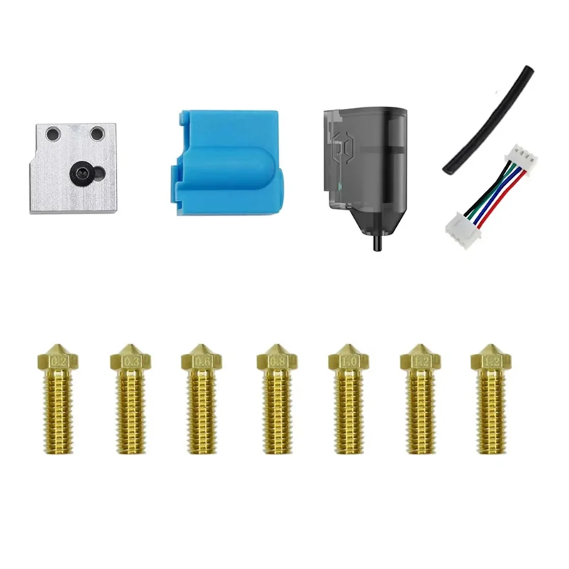 

Комплект насадок из алюминиевого блока для артиллерийского 3D-принтера, экструдера, автоматического выравнивания, клей Wah