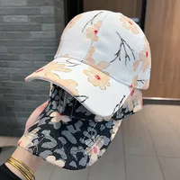 Trendy Colorful Flower Unique Baseball Cap Women's Fashionable Sunshade Hat For Outdoor Travel Ushi Hat Duck Tongue