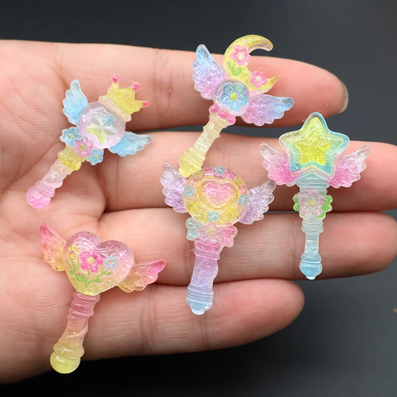 5 Stile Cartoon Zauberstab Mini Bunte Kühlschrankmagnete Starker Magnetischer Aufkleber Push-Pin Rückmagnet für Büro Zuhause DIY Deko