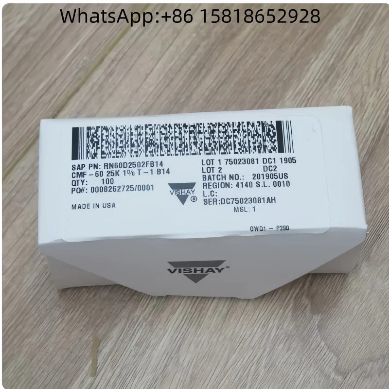 10pcs VISHAY-DALE 0.5W 1/2W 25K RN60D2502FB14 1% Copper Lead Metal Film Resistors