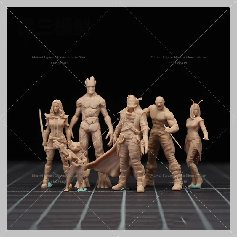 1/64 1/43 Scale Miniature Scene Dolls Un-panited White Figure Mini Model Galaxy Defenders Team Of Spacefaring Adventurers