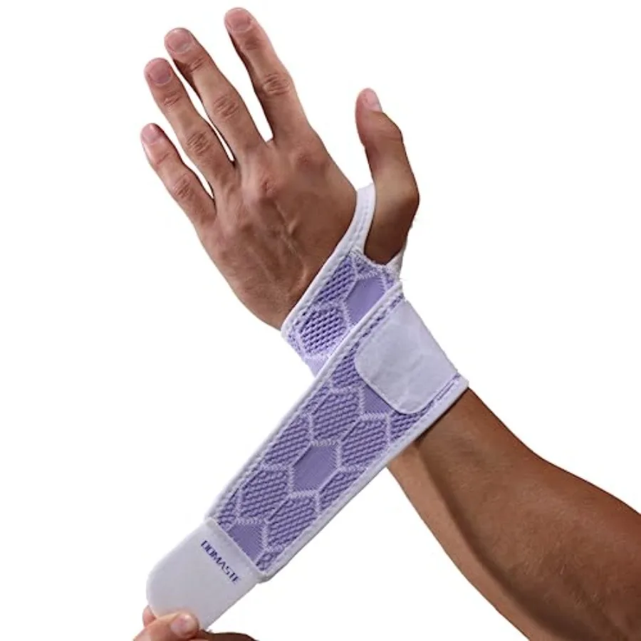

Sport Slim Wrist Wrap - Wrist Brace for Carpal Tunnel Relief, Neoprene-Free Compression Wrist Support for Workout, Adjustable W