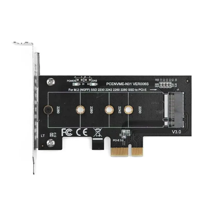 NVME SSD M2 PCIE 1x Adapter PCIE To M2 Adapter M.2 NVME SSD To PCI Express X1 Card Riser Adapter M Key for 2230-2280 M2 SSD