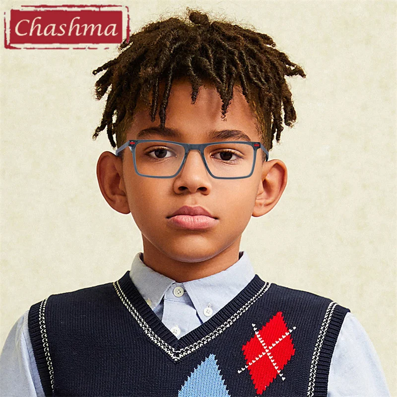 

Chashma Children Myopia Prescription Spectacles Durable Flexible Kids Eye Glasses for Recipe Spring Hinge Boy and Girl Frames