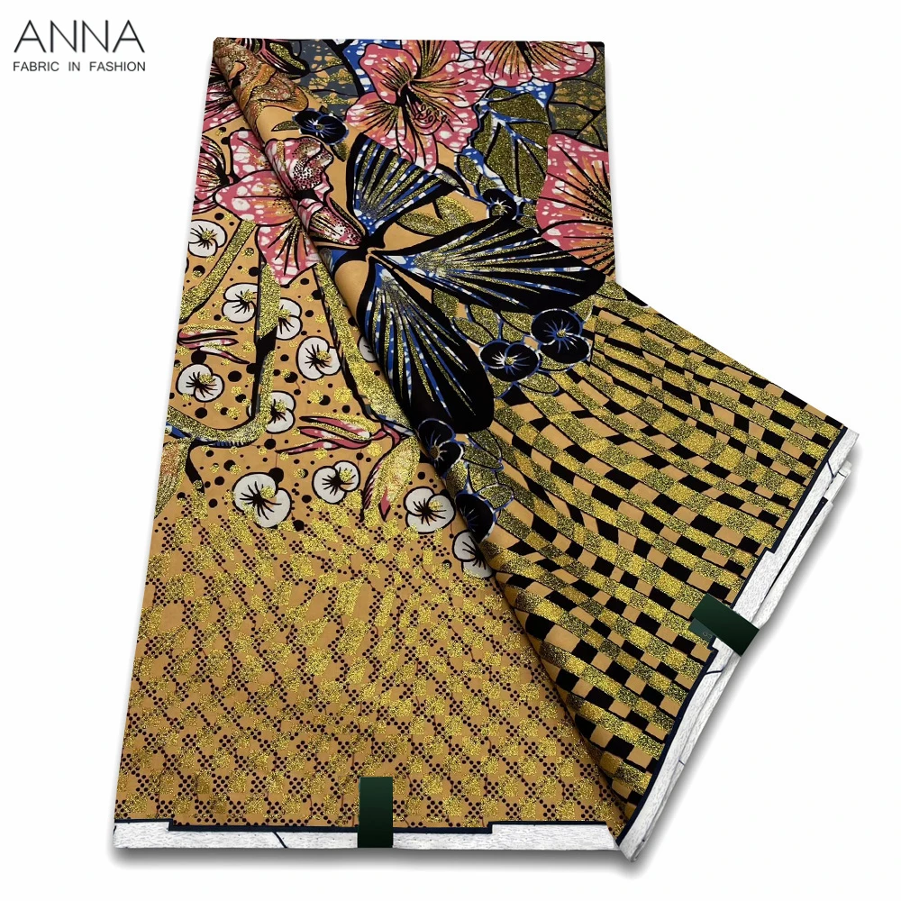 Grand Super 100% Cotton African Wax Fabric High Quality Ankara Wax Print Fabric 6yards Women Fabric For Sewing VLS-54