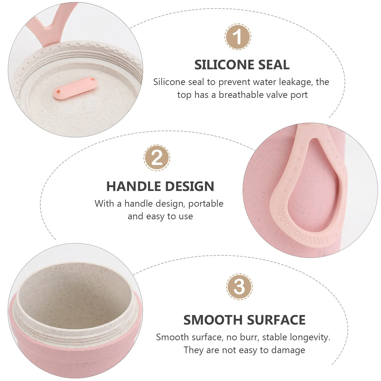 

1pc Portable Insulation Sealed Water Mug For Home Microwave Soupthermal Insulated Bottle Vacuum Cup Winter Gift Warm Cup