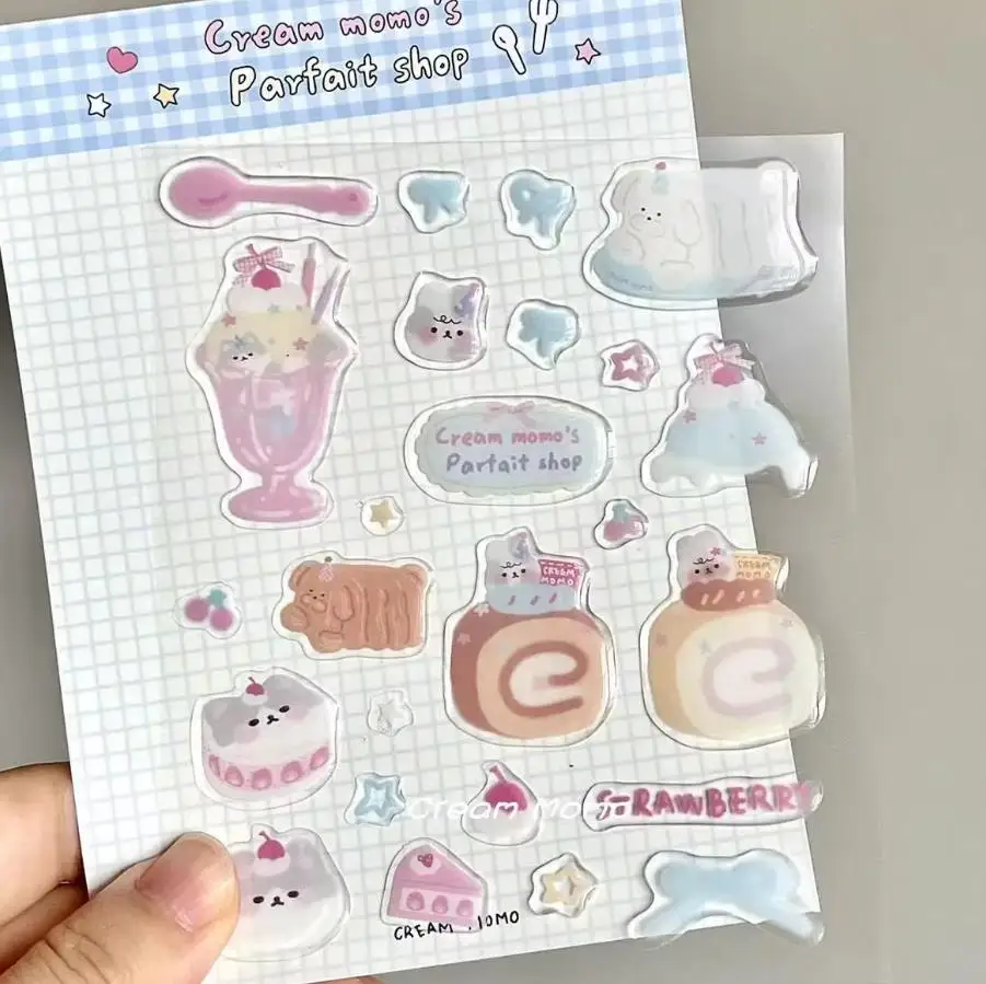 Three-dimensional Jelly Sticker Cute Computer Mobile Phone Jelly Sticker Camera Sticker DIY Hand Account Decoration