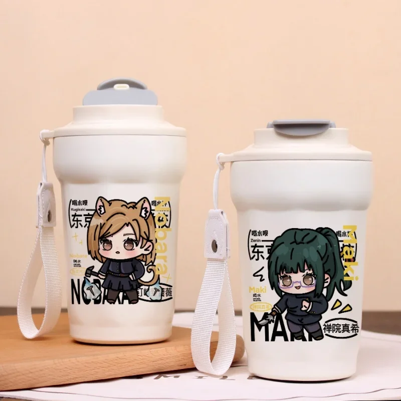 

Anime Jujutsu Kaisen Figure Satoru Gojo Coffee Insulated Cup Animation Peripheral Cartoon Stainless Steel Water Cup Kids Gift