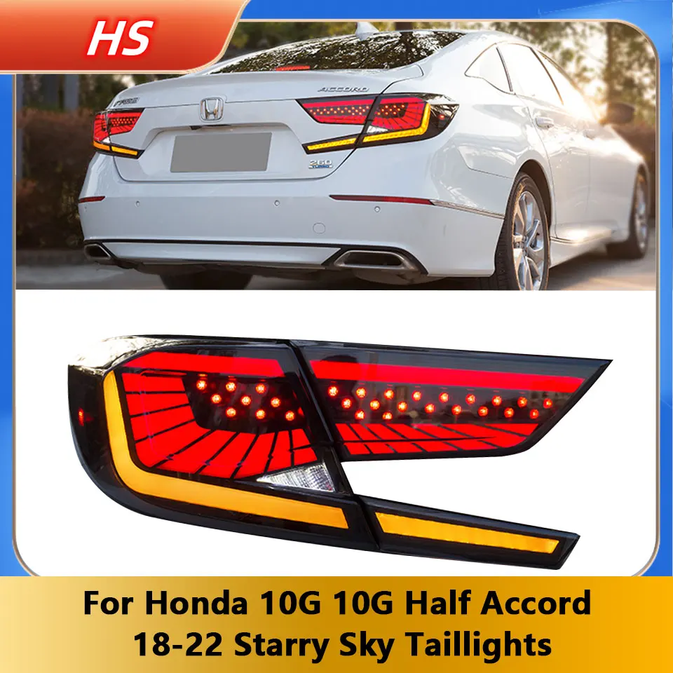 Taillight for Honda 10G 10th Generation Half Accord Starry Sky 2018-2022 LED Streaming Rear Tail Light Car Accesssary