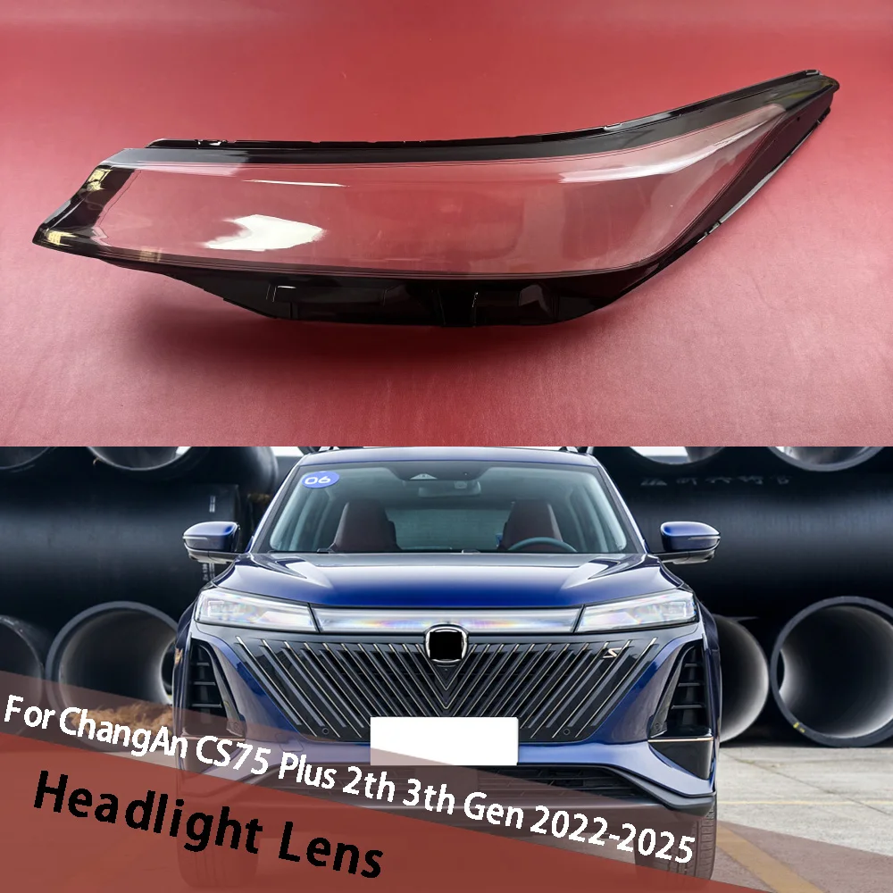 For ChangAn CS75 Plus 2th 3th Gen 2022 2023 2024 2025 Headlamp Cover Lampshade Lamp Headlight Shell Plexiglass Replace Lampshade