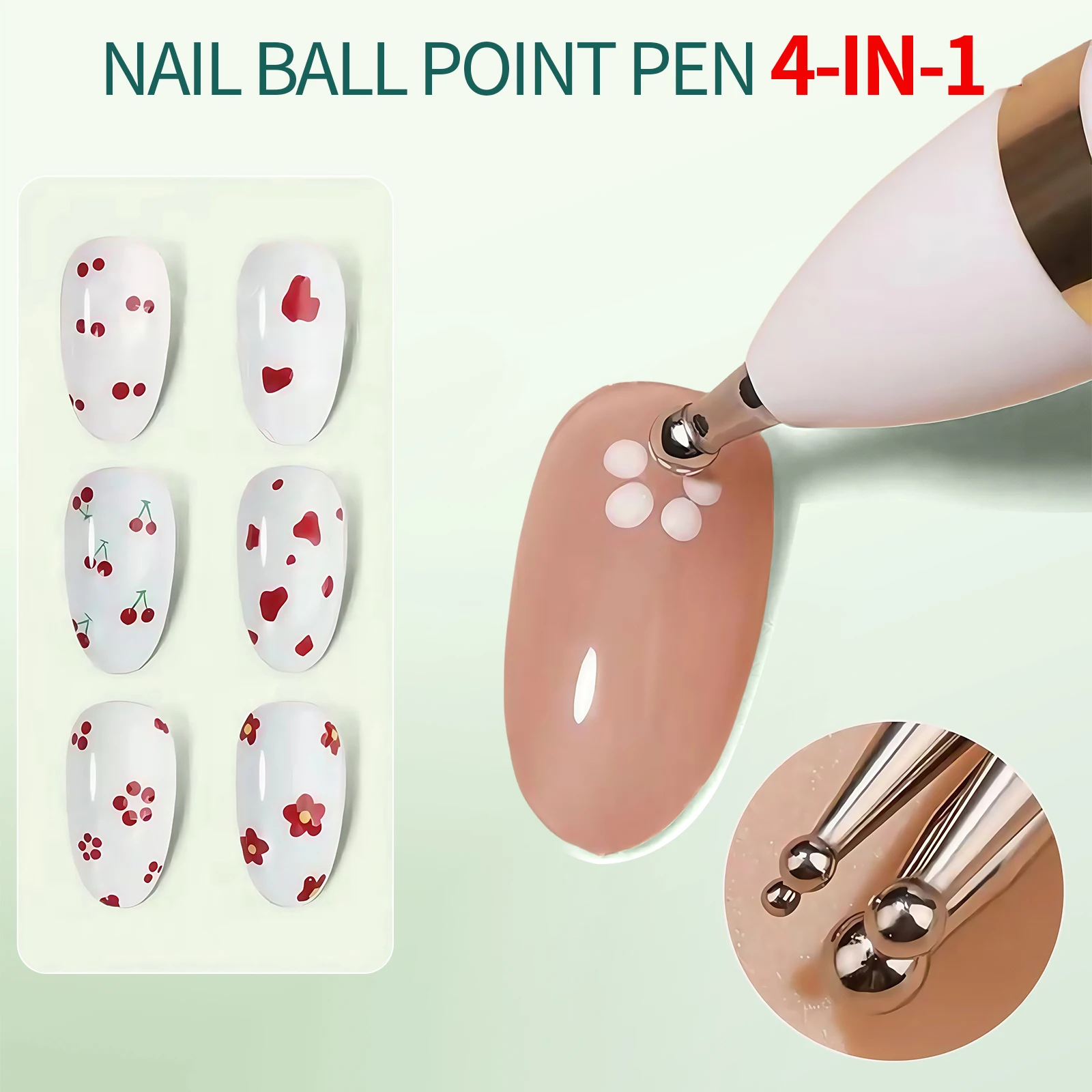 NAILPOP Nail Art Strass Punteggiatura Strumento Penna a sfera Design Gel UV Modello di fiore Disegno Pittura Punta per unghie Penna diamantata