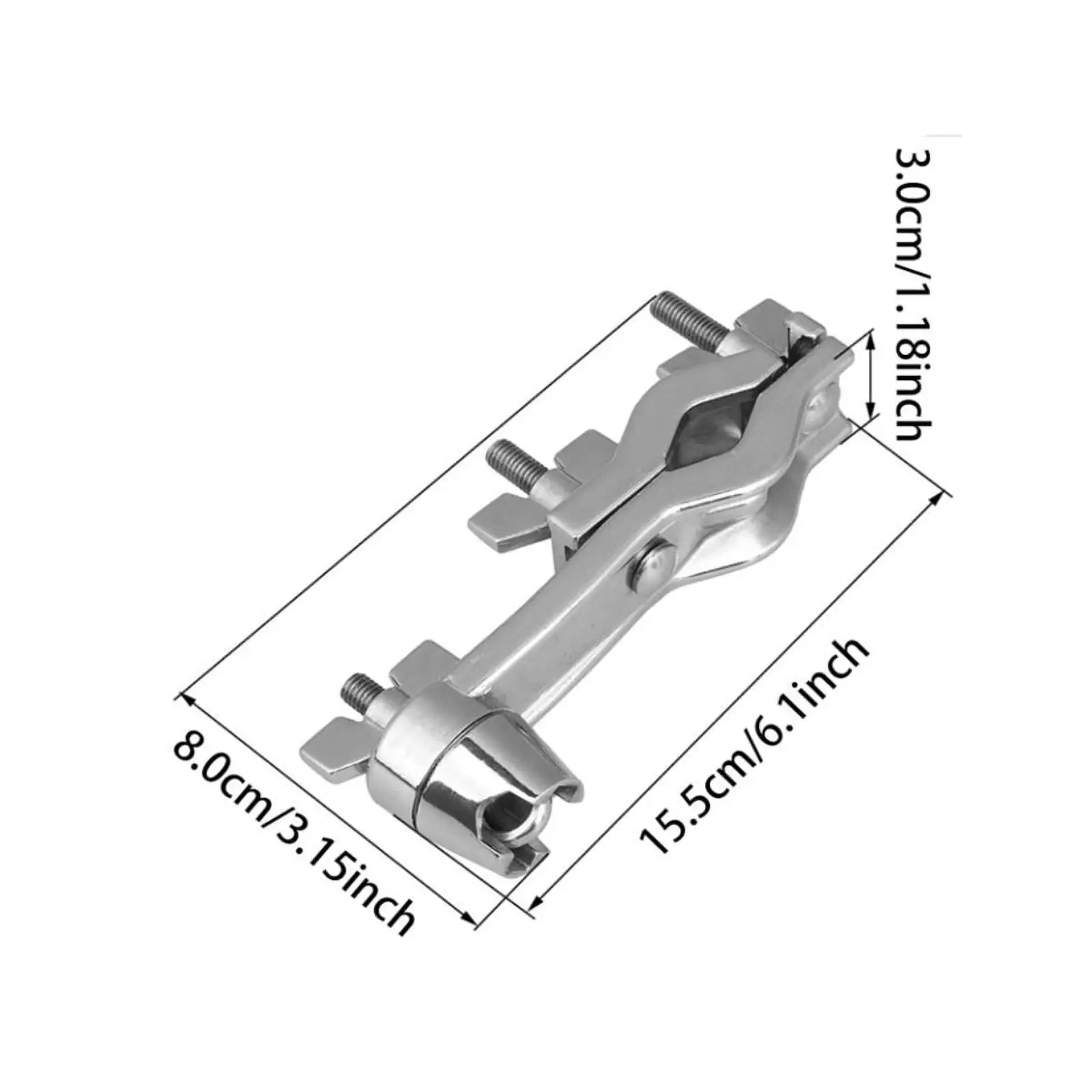 Cowbell Mount Clamp L Shaped Rod Arm Drum Parts and Hardware Handbell Holder for Jazz Drum Kit Practice
