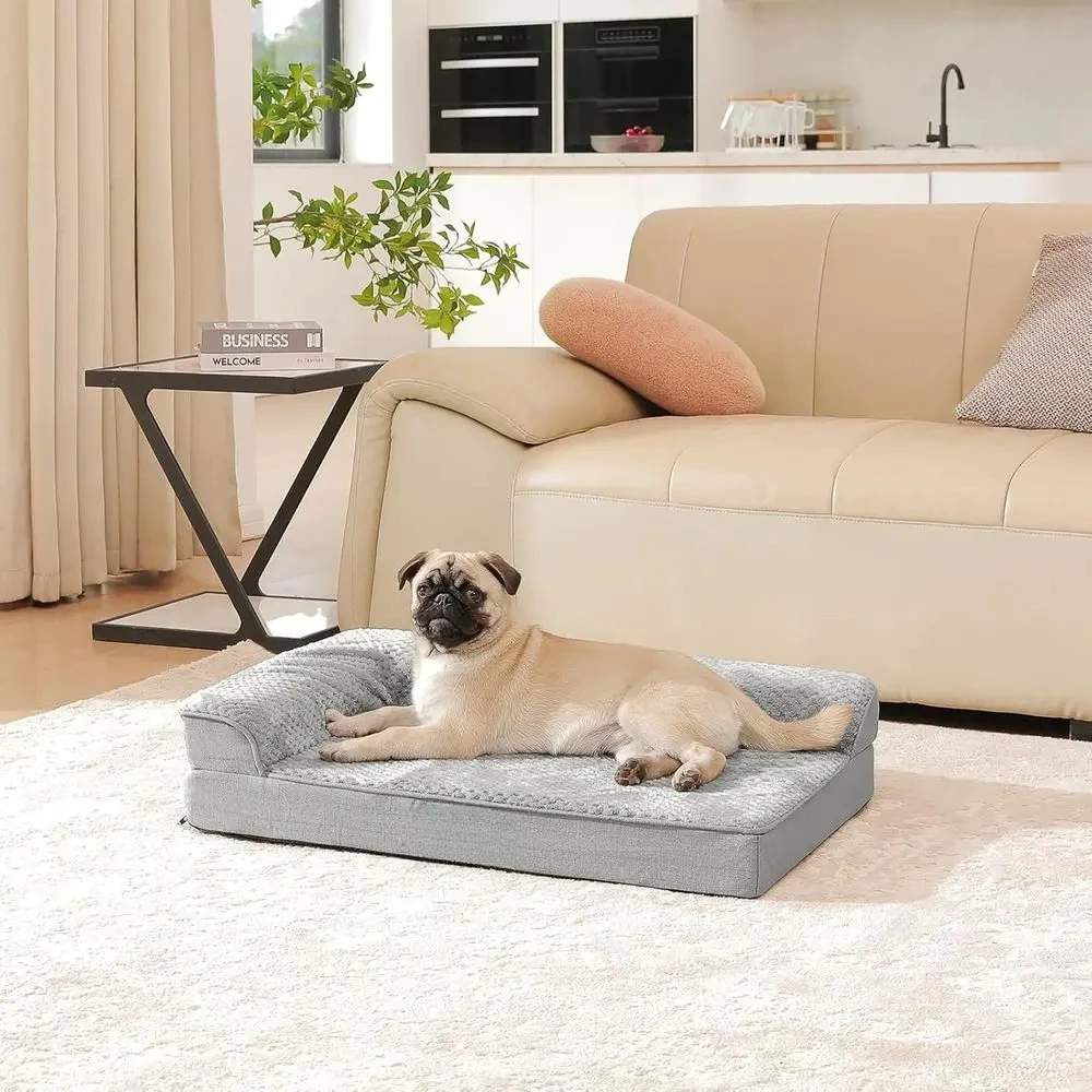 

Orthopedic Dog Bed Medium Size Dog, 35x23x6 Inches Memory Foam Pet Bed for Medium Dogs, Washable Removable Cover, Nonskid Bottom