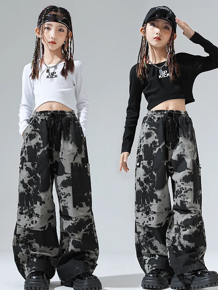 Bambini Costumi di danza Hip Hop per ragazze T-shirt allentata Pantaloni Hiphop Streetwear Ragazzi Jazz Performance Abiti di scena DQS17916