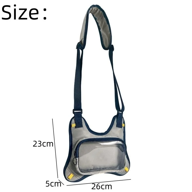 شفافة أنيمي اليابانية Crossbody ItaBag المرقعة Y2k تصميم الألم حقيبة عرض دمية Harajuku حقائب الكورية حقيبة كتف الفتيات #6