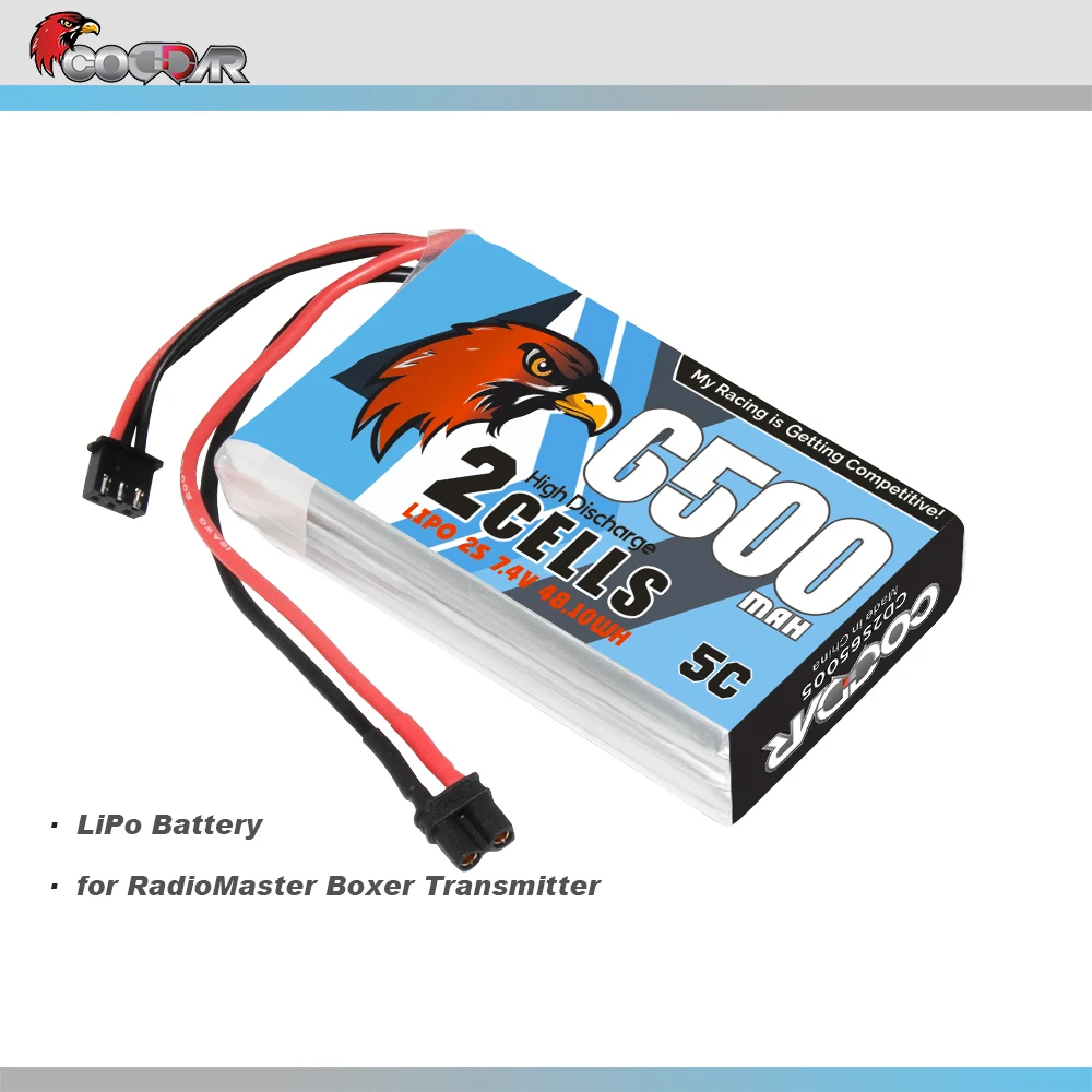 2S 6500mAh 7.4V 5C bateria Lipo dla Radiomaster BOXER zdalnie sterowany przekaźnik zdalne sterowanie odbiornikiem RX TX z wtyczką XT30