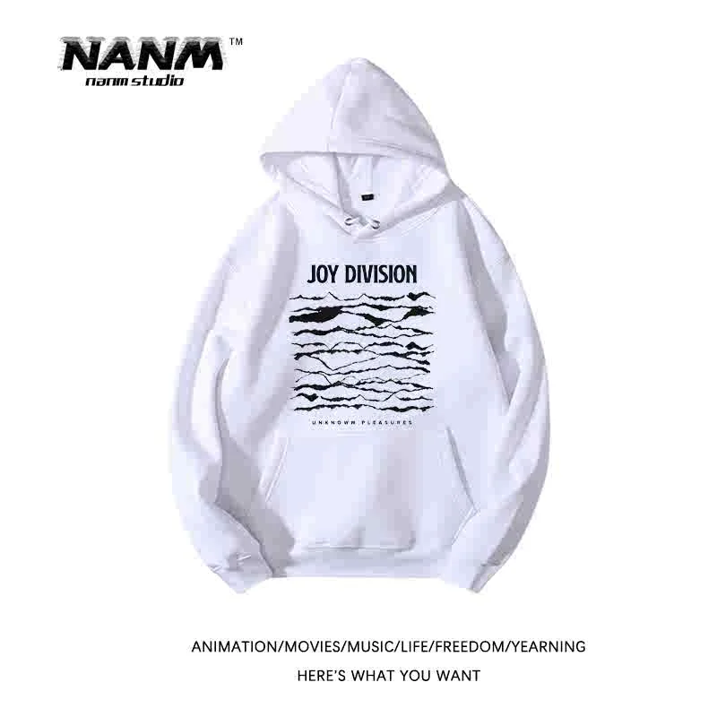 2024 European Rock Band Joy Division Jesienno-zimowa bluza z kapturem i długim rękawem, męska i damska, luźna, modna bluza z kapturem