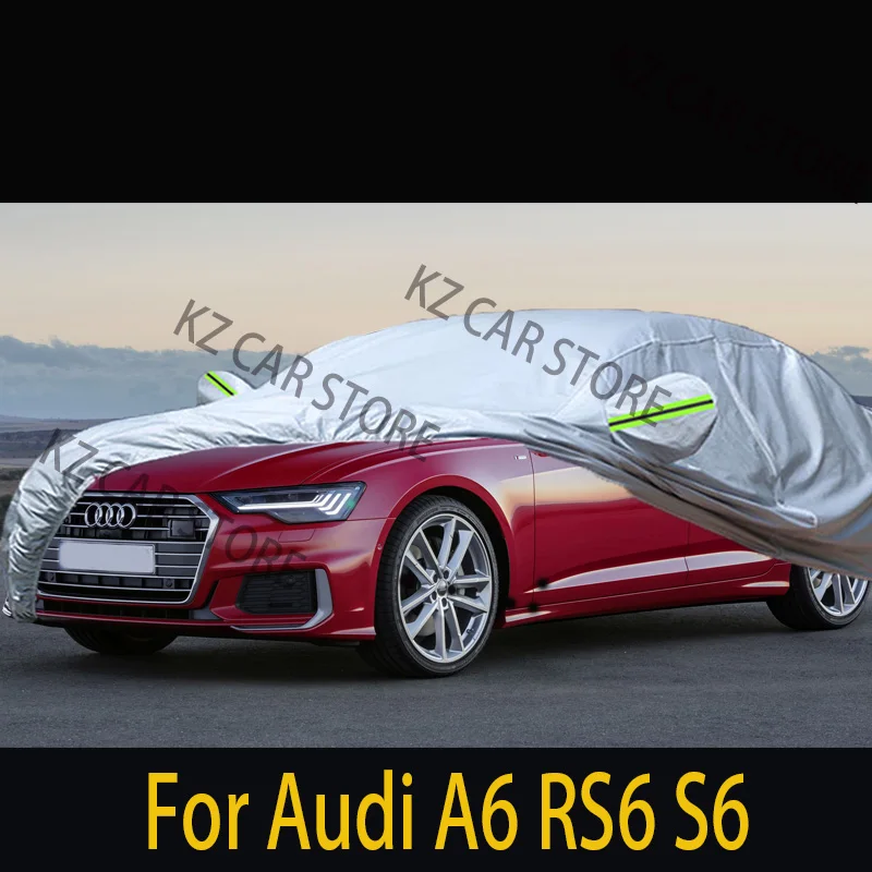 

Full Car Cover Waterproof Auto Anti-UV Sun Shade Rain Snow Resistant Cover Dustproof For Audi A6 RS6 S6