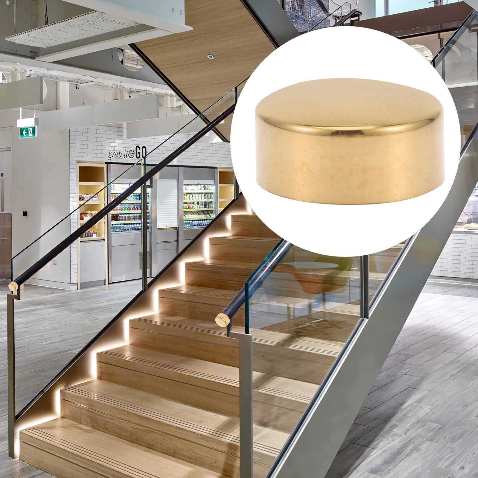 

2Pcs Handrail End Caps Stainless Steel Round Plugs Wear Resistant Scratch Resistant Decorative Plug Metal Plugs for Round Holes