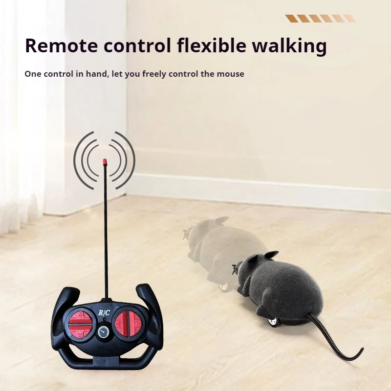 Souris électrique télécommandée pour animaux de compagnie, jouet coule pour chat, simulation créative à quatre voies, farce particulière, nouveau jouet pour enfants