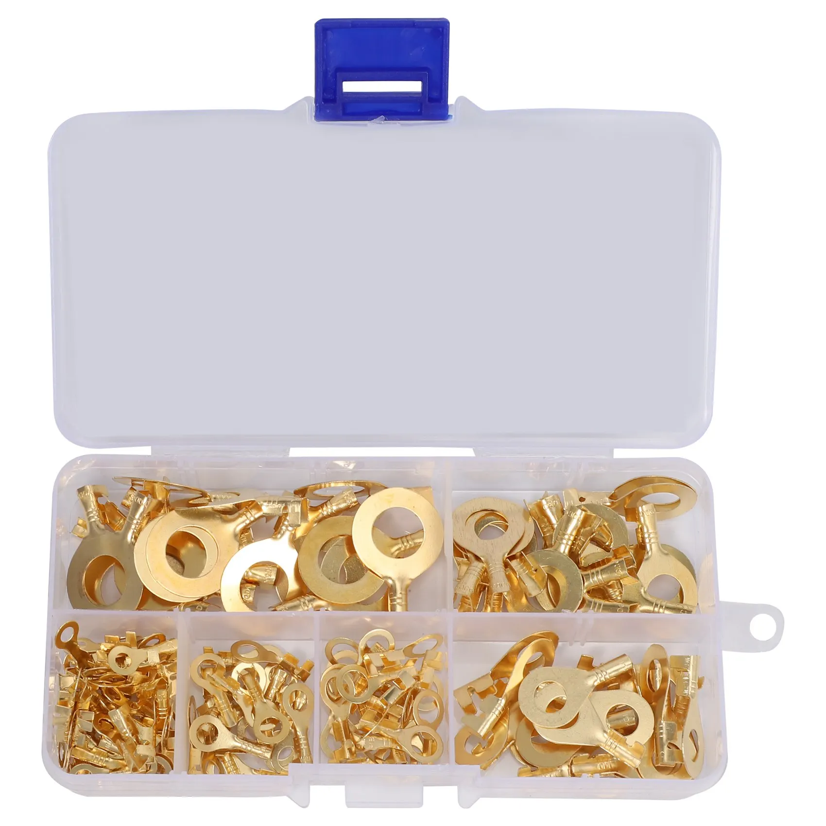 150 Pcs Cable Ring Terminal Ring Cable Lugs Copper Lugs Ring Terminals Connectors Brass Crimp Cable Wire