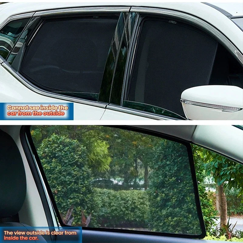 Magnetic Sunshade Curtain, Mesh UV Block Custom Fit Window Shade For Audi Q5L 2026