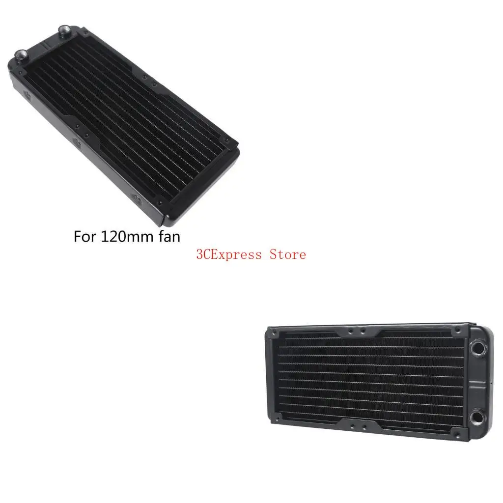 

Aluminum Radiator CPU Water Cooling Heat Exchanger with 1/4 inch Thread 10 Tubes