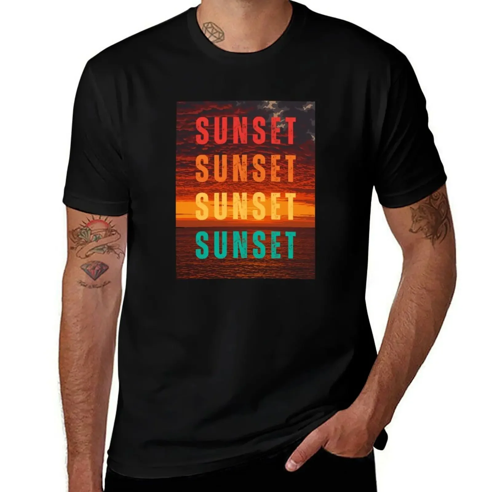 

SUNSET. T-Shirt Funny t-shirt new gifts and t-shirts animal prinfor boys heavy weight t shirts for men