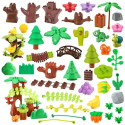 Big Building Blocks Outdoor Forest Plant Series Flower Grass Tree Farm Adornment Accessories Compatible Scenes Toys Kids Bricks