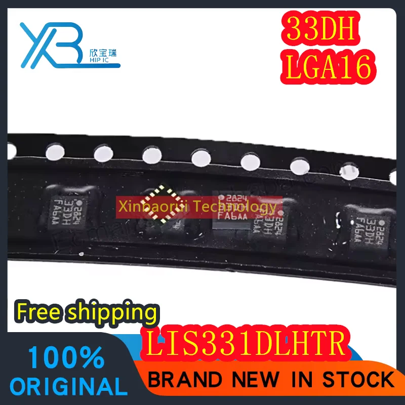 

(5/50pieces) LIS331DLHTR LIS331DLH LIS331 parts mark 33DH LGA16 acceleration sensor chip 100% original brand new Free shipping