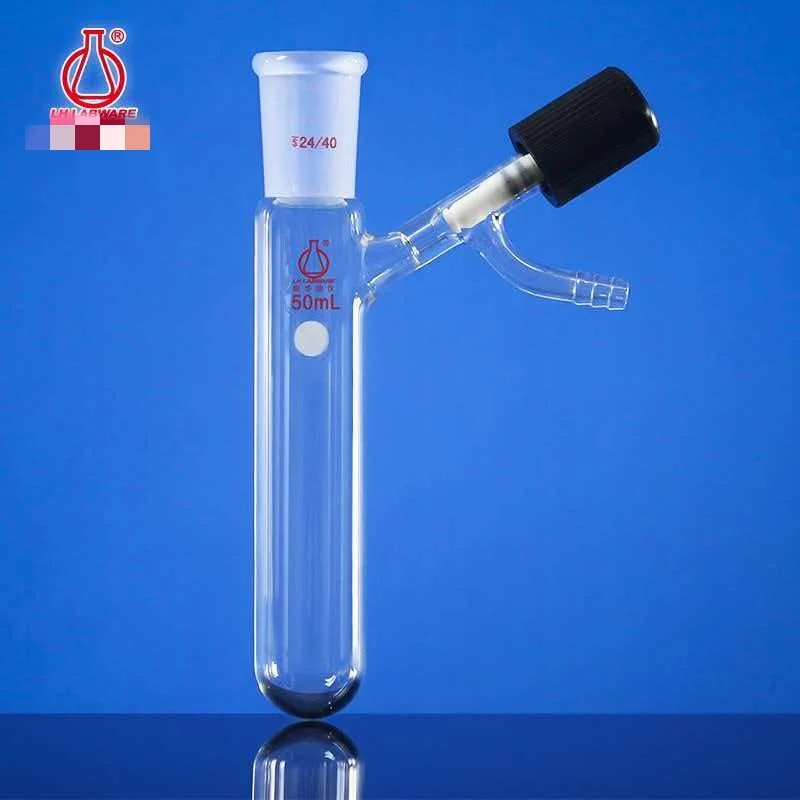 High vacuum valve reaction tube polymerization tube Schlenk tube 25/50/100/250/350LH-37 valve 0-4mm