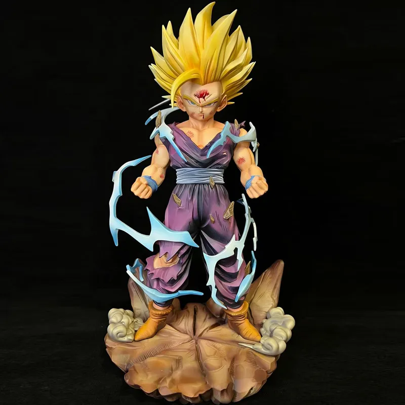 

Dragon Ball Super Saiyan Two Gohan Figure Double Head Sculpt Collectible Pvc Model Desktop Decoration Anime Collectors